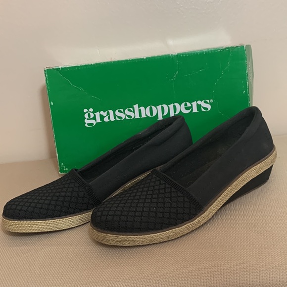 Grasshoppers Ortholite Petunia Black Wedge - Picture 2 of 7